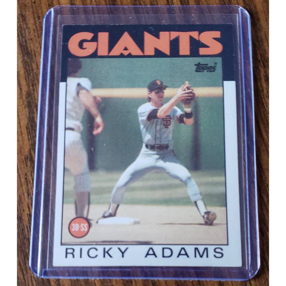 1986 Topps #153 Ricky Adams San Francisco Giants MLB Vintage Baseball Card
